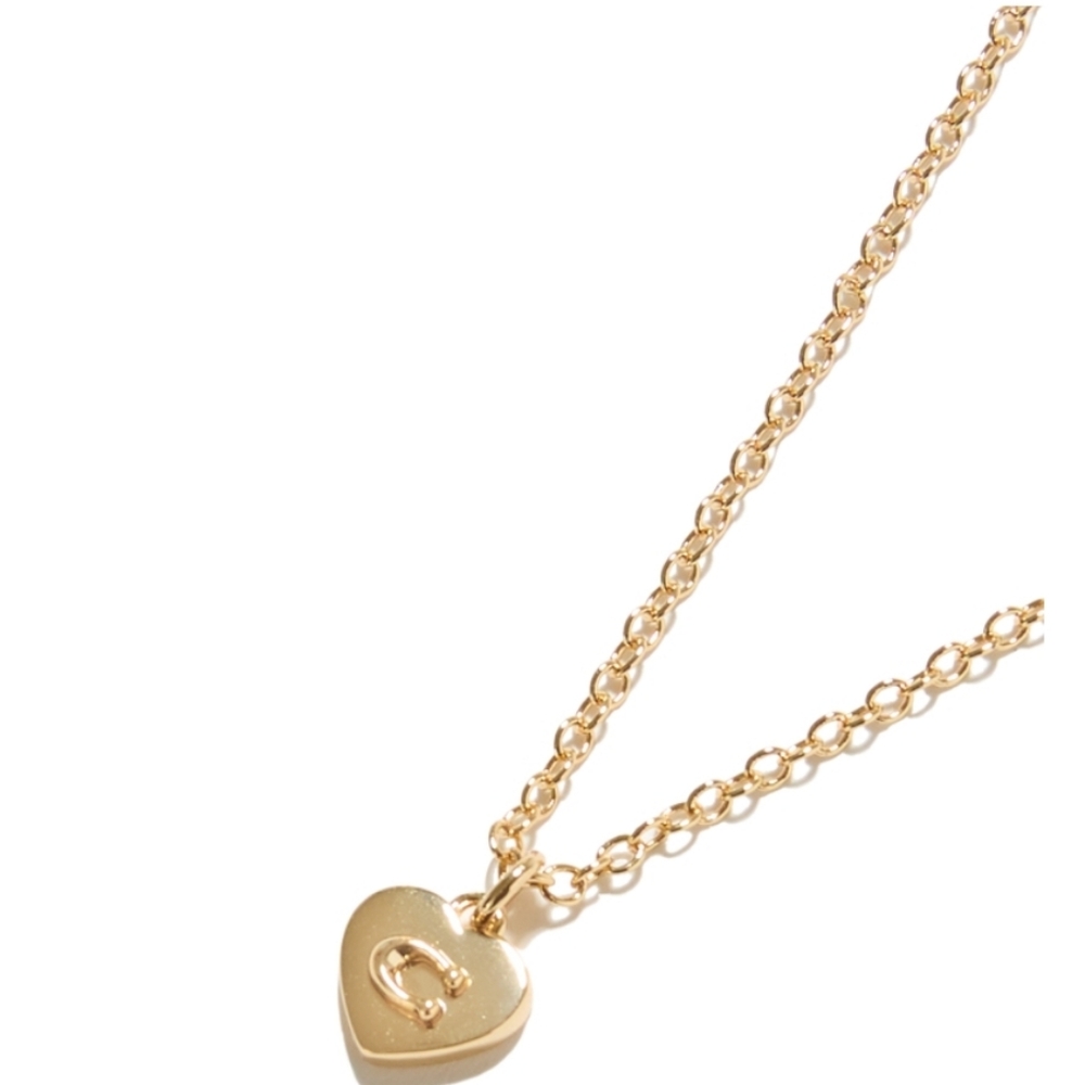 COACH Necklace with Heart-Shaped Pendant - Gold